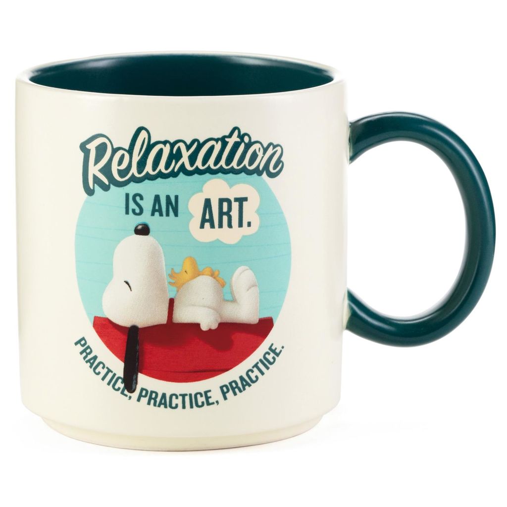 Hallmark Peanuts Snoopy Relaxation Is an Art Mug New with Tag
