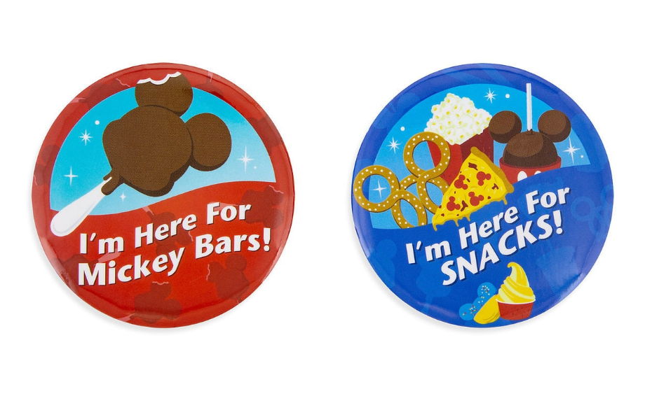 Disney Parks I'm Here for ... Food Button Set New with Card