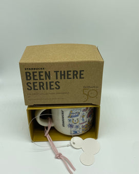 Disney WDW 50th Celebration Starbucks Been There Magic Kingdom Ornament Mug New