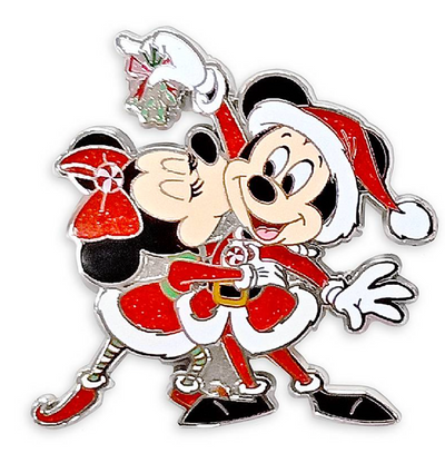 Disney Parks Mickey Minnie Santa Christmas Holiday Pin New with Card