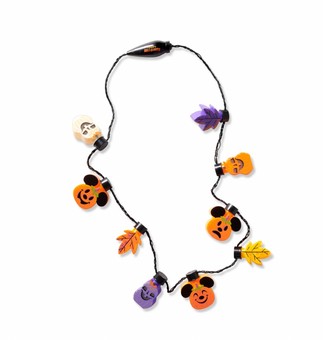 Disney Parks Halloween 2021 Mickey Pumpkin Light Up Necklace New with Tag