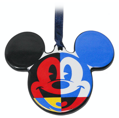 Disney Parks WDW 2021 Mickey Disc Ceramic Christmas Ornament New with Tag
