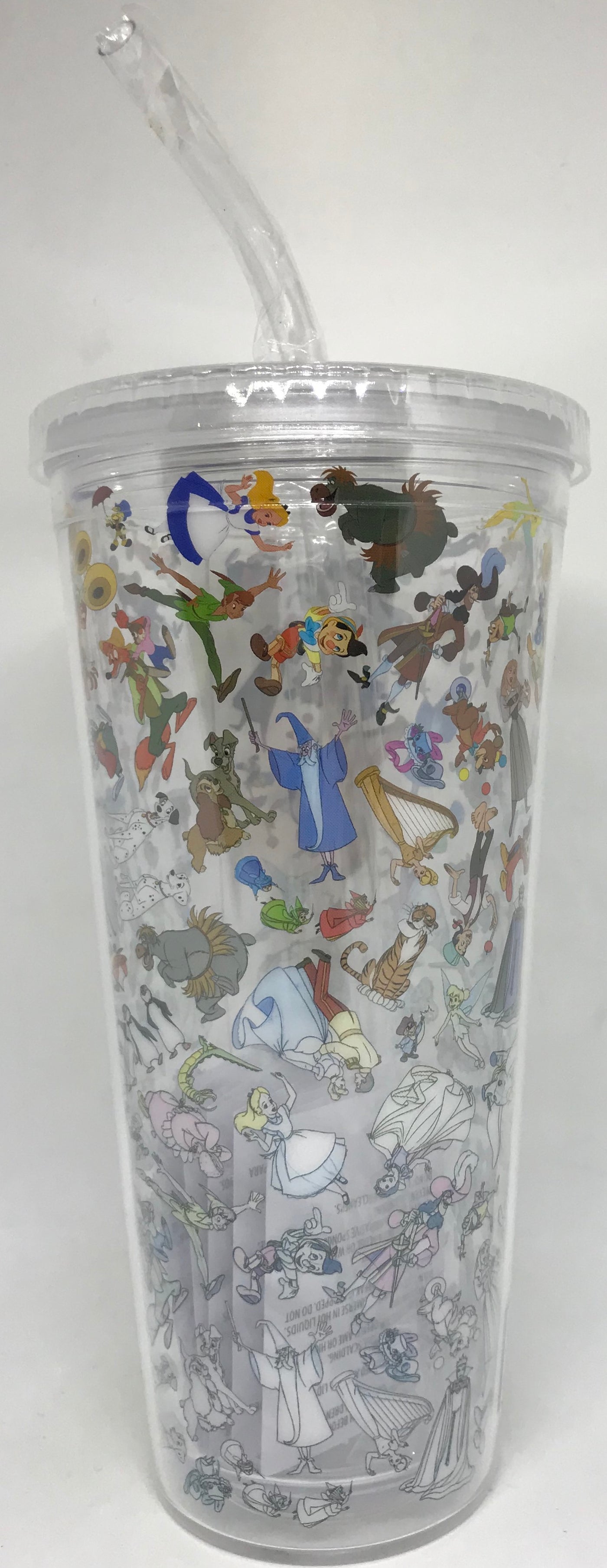 Disney Parks Ink & Paint Characters Large Tumbler with Straw New