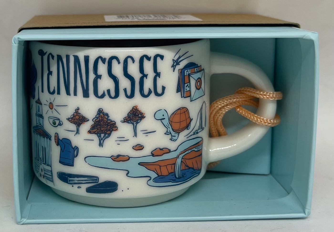 Starbucks Coffee Been There Tennessee Ceramic Mug Ornament New with Box