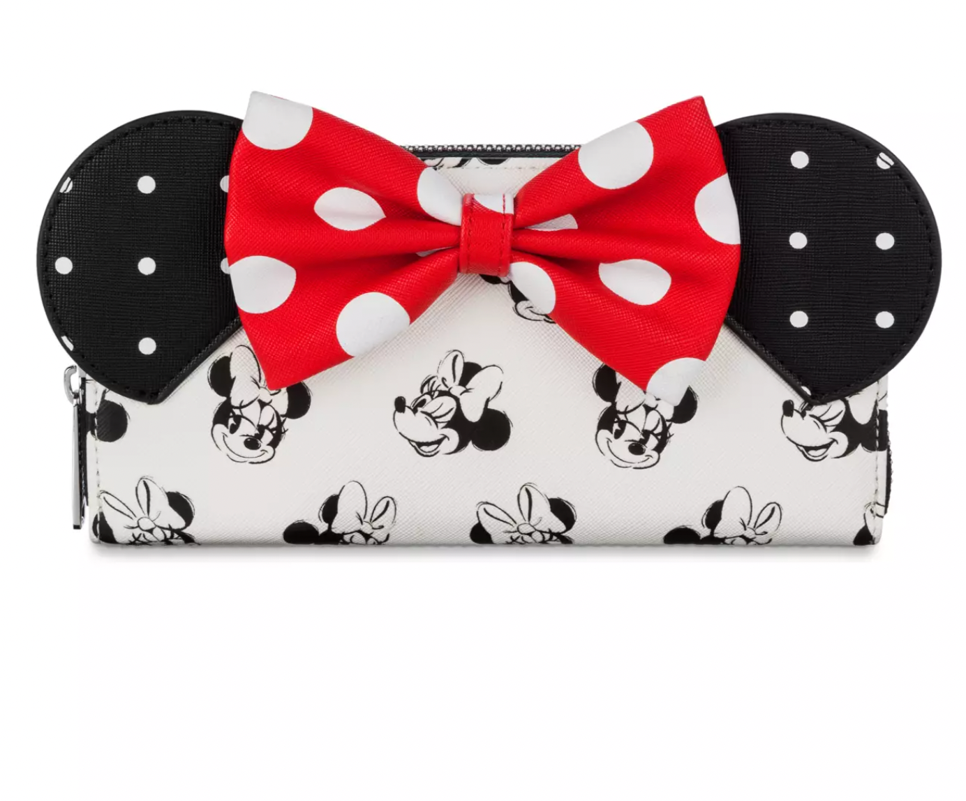 Disney Parks Minnie Black and Red Bow Polka Dot Wallet New with Tag