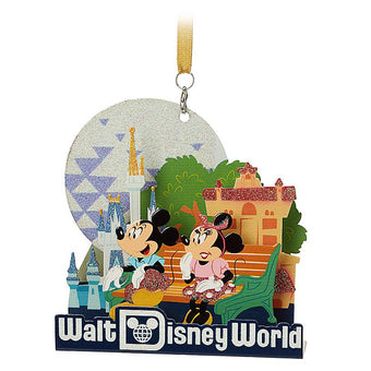 Disney Parks Mickey and Minnie Diorama Ornament Walt Disney World New with Tags
