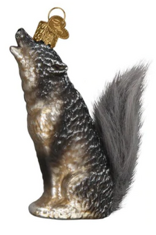 Old World Christmas Vintage Howling Wolf Woodland Glass Ornament New With Box