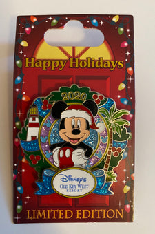 Disney 2020 Old Key West Mickey Santa Happy Holiday Limited Pin New with Card