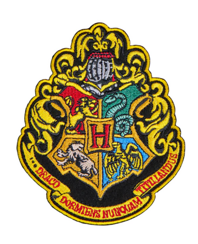 Universal Studios Harry Potter Hogwarts Crest Iron-On Patch New Sealed