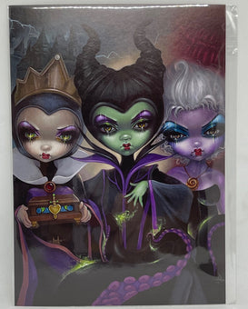 Disney Villain's Group Portrait by Becket Griffith Postcard Wonderground New