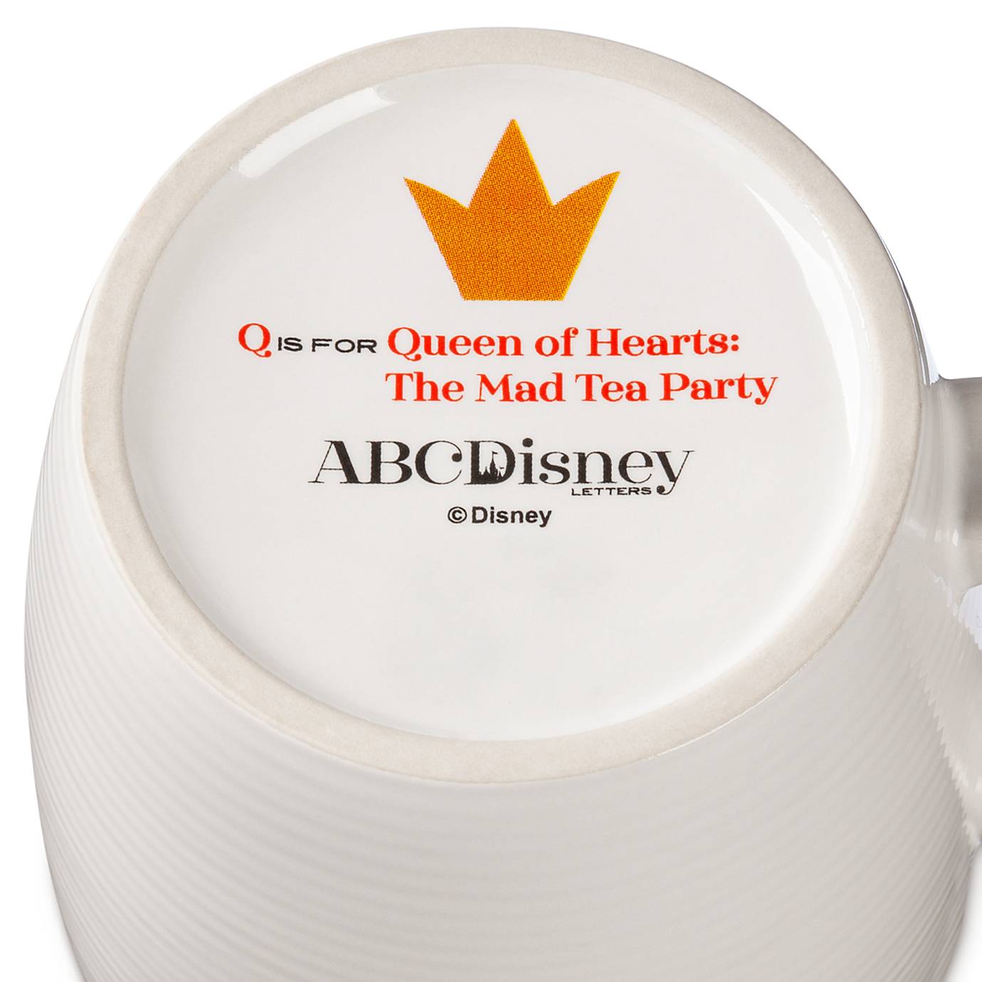 Disney Parks ABC Letters Q is for Queen of Hearts Mad Tea Party Coffee Mug New