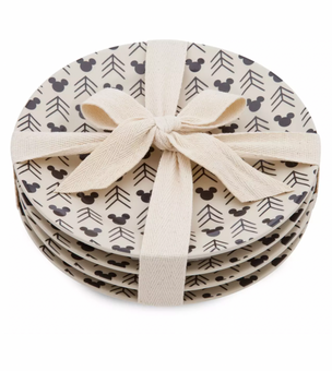 Disney Parks Homestead Mickey Icon Kitchen Set of 4 Side Plates New with Tag