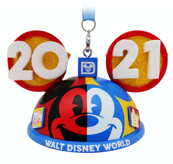Disney Parks WDW 2021 Mickey Icon Ear Hat Christmas Ornament New with Tag