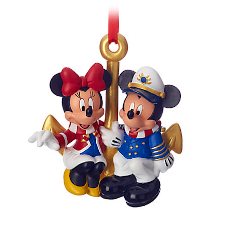 Disney Cruise Line Captain Mickey and Minnie with Anchor Ornament New with Tags