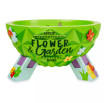 Disney Epcot Flower Garden Festival 2021 Figment Spaceship Earth Bowl Planter