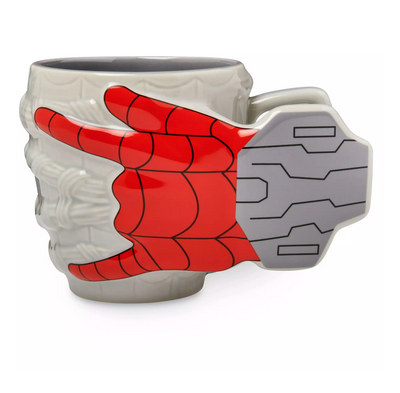 Disney Sculpted Web Design with Flat Spider-Man Hand Mug New