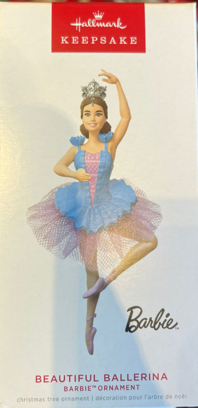 Hallmark 2022 Barbie Beautiful Ballerina Christmas Ornament New With Box