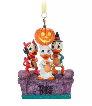 Disney Sketchbook Huey Dewey Louie Trick or Treat Christmas Ornament New Tag