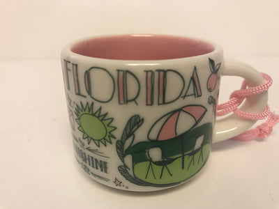 Starbucks Coffee Been There Florida Ceramic Mug Ornament New with Box