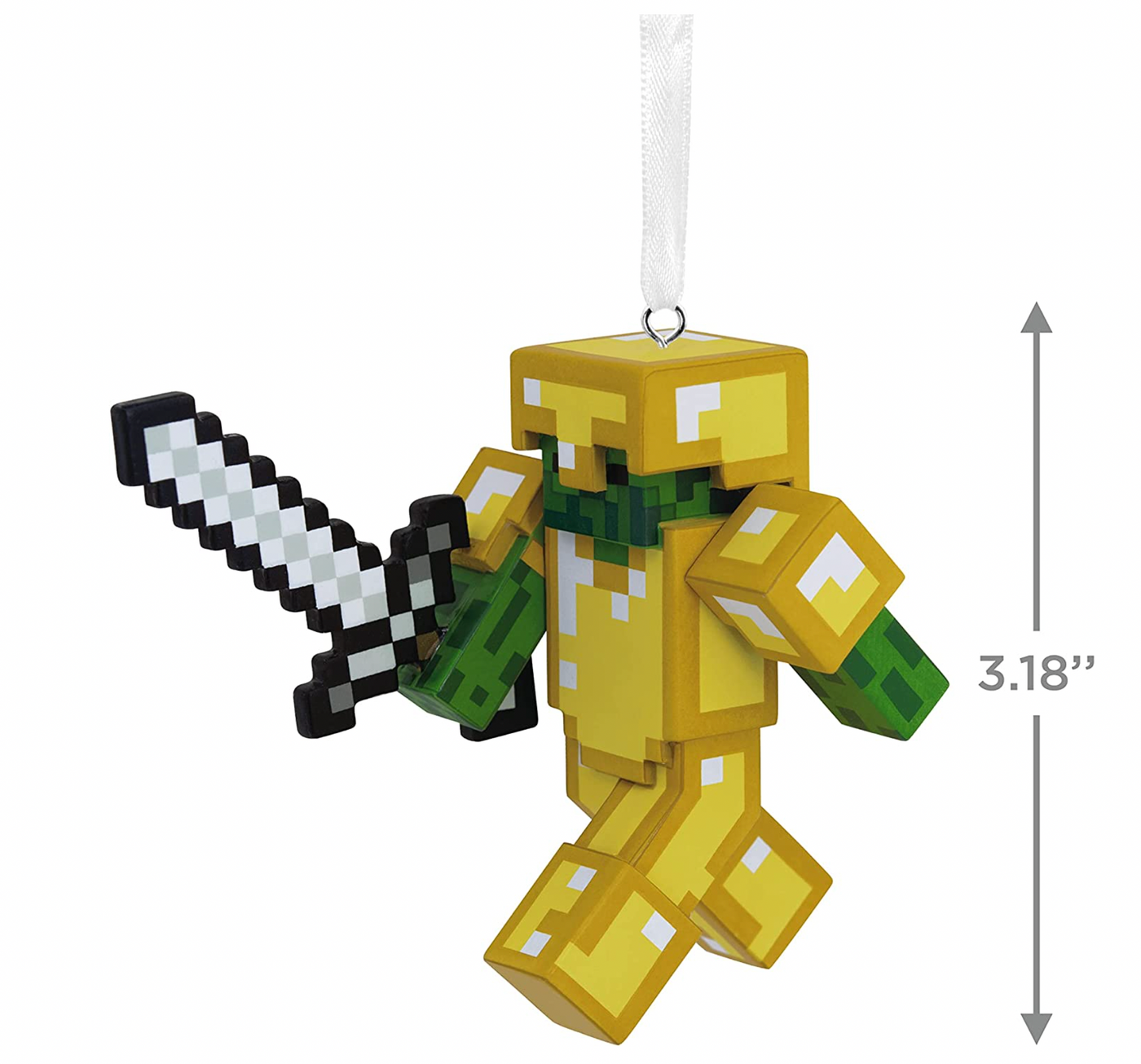 Hallmark Minecraft Zombie with Sword and Armor Christmas Ornament New with Box