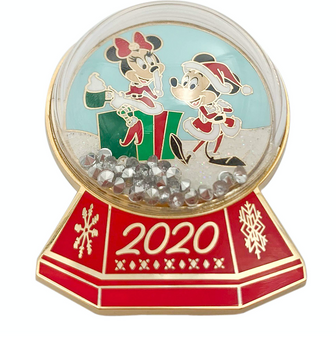 Disney Mickey and Minnie Mouse Holiday 2020 Pin Limited Edition New with Card
