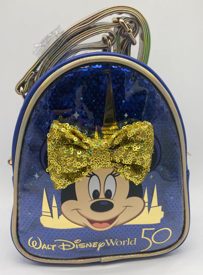 Disney WDW 50th Celebration Minnie Bow Mini Kids Backpack New with Tag