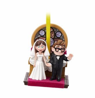 Disney Sketchbook Up Carl and Ellie Wedding Christmas Ornament New with Tag