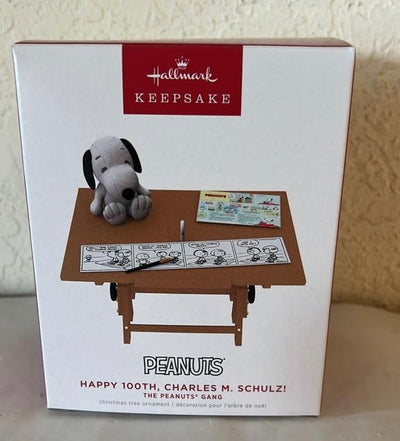 Hallmark 2022 Peanuts Happy 100th Charles Schulz Christmas Ornament New With Box