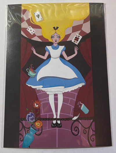 Disney Artist Down the Rabbit Hole by Leilani Joy Postcard Wonderground New