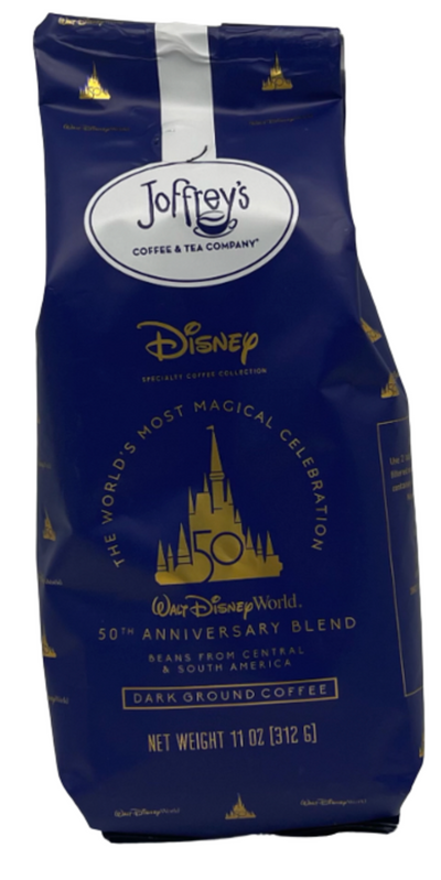 Disney Walt Disney World 50th Anniversary Dark Roast Joffrey’s Ground Coffee New