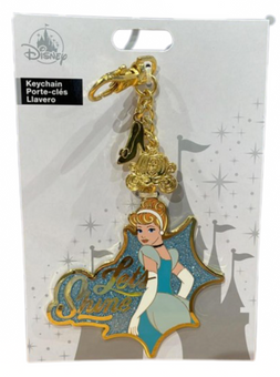 Disney Parks Cinderella Let's Shine Keychain New with Tag