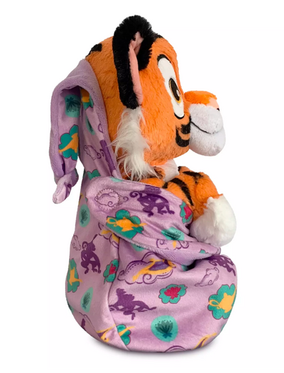 Disney Parks Babies Rajah Plush Doll in Pouch Aladdin 10 1/4'' Blanket Plush New
