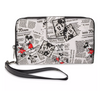 Disney Parks Mickey and Minnie Newsprint Wallet Wristlet New with Tag