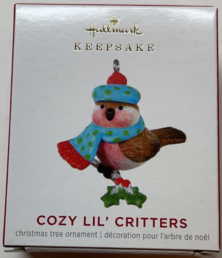 Hallmark 2021 Mini Cozy Lil' Critters 1.2" Christmas Ornament New with Box