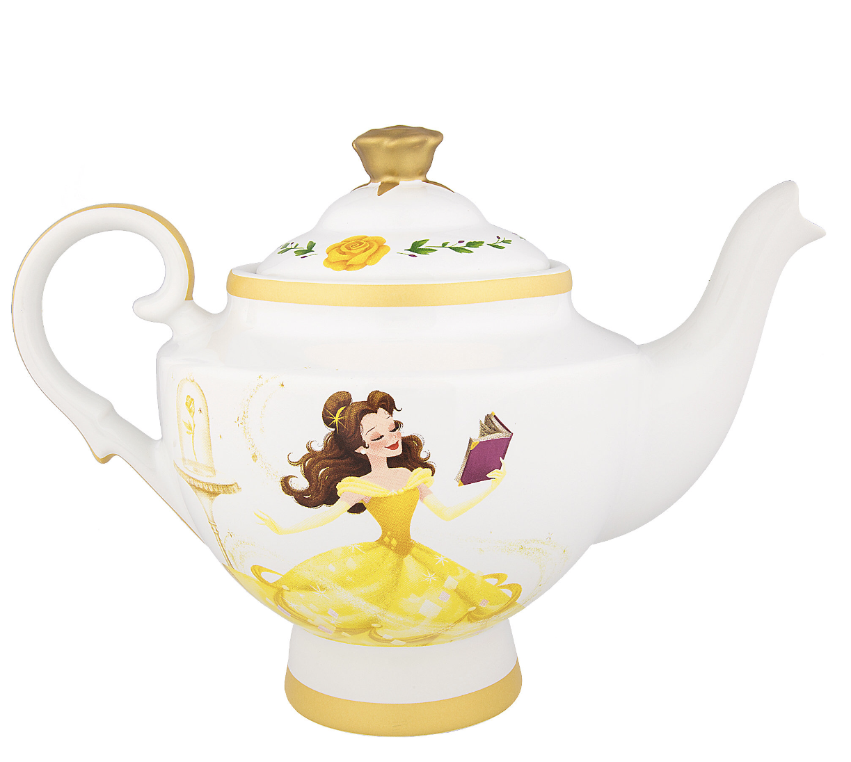 Disney Parks Belle Teapot Beauty And The Beast Ceramic New With Tags