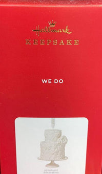 Hallmark 2021 We Do Wedding Cake Porcelain Christmas Ornament New w Box