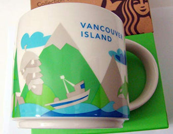 Starbucks You Are Here Vancouver Island Canada Ceramic Coffee Mug New with Box