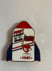 M&M's World Red Character First Candy in Space 1981 Rocket Metal Magnet New