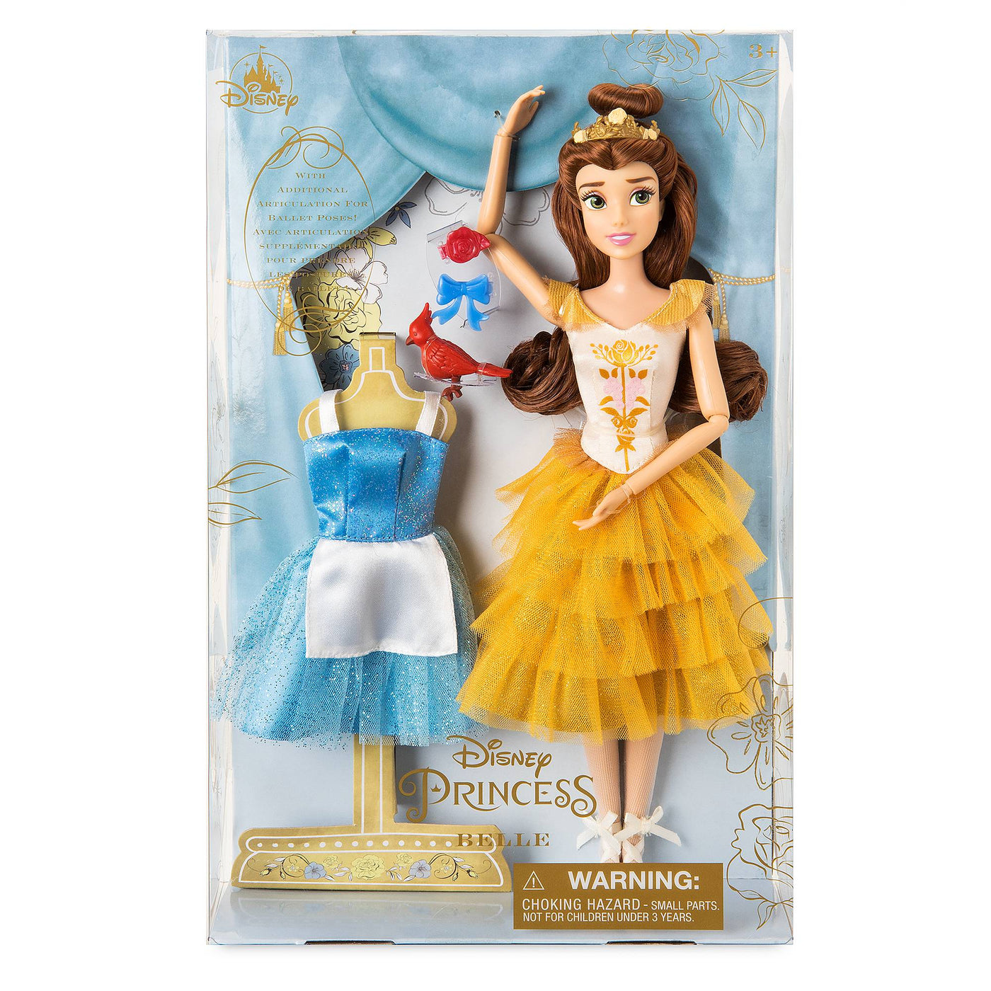 Disney Store Princess Belle Ballet Doll 11 1/2'' Beauty and the Beast New