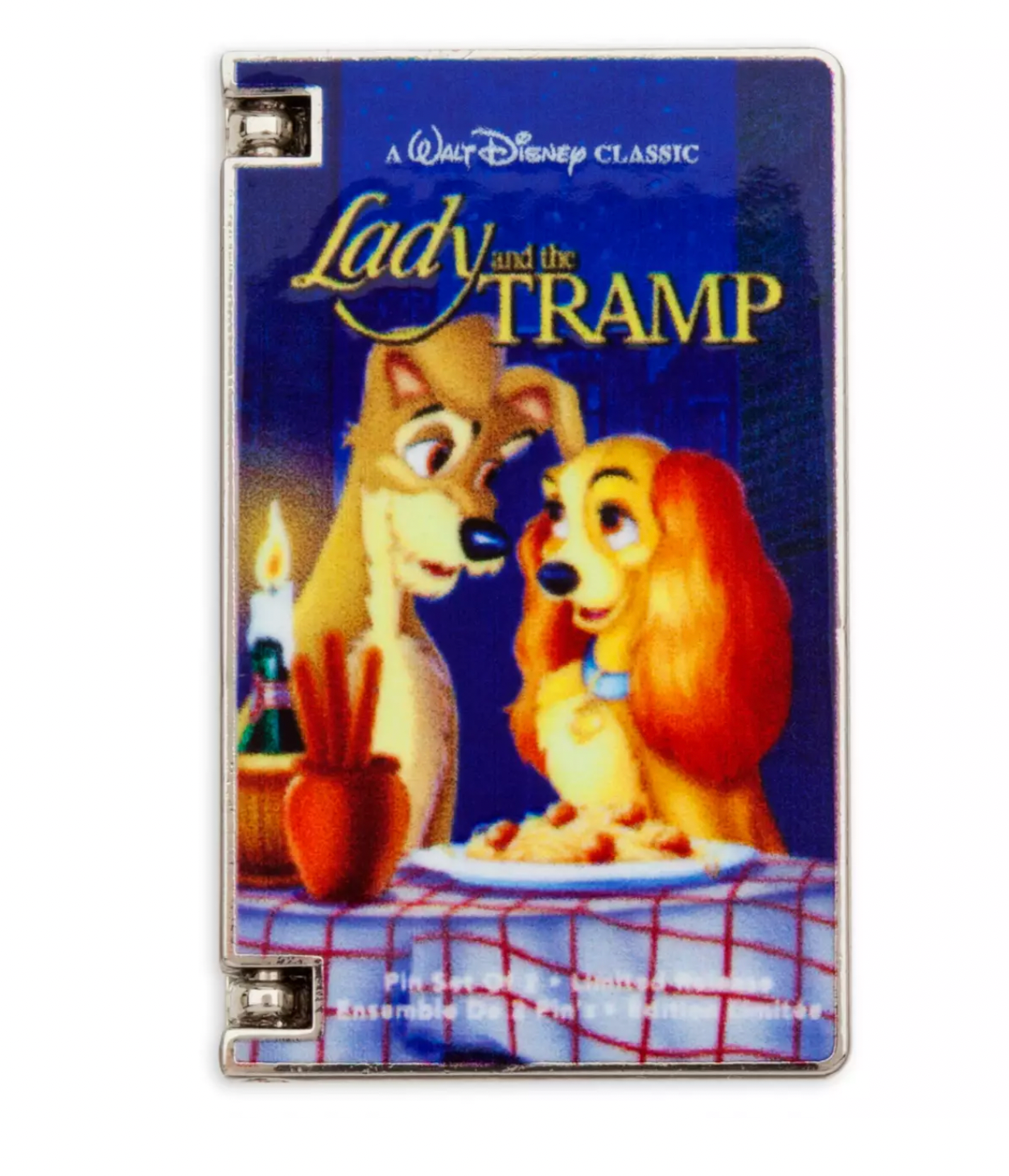 Disney Lady and the Tramp VHS Pin Set Limited Release New