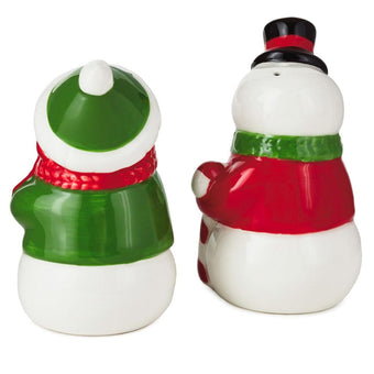 Hallmark Nostalgic Christmas Snowman Couple Salt and Pepper Shakers Set of 2 New