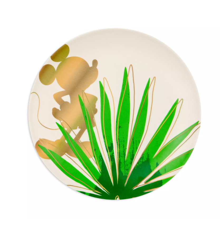 Disney Parks Mickey SilhouetteTropical Set of 4 Plates New with Tag