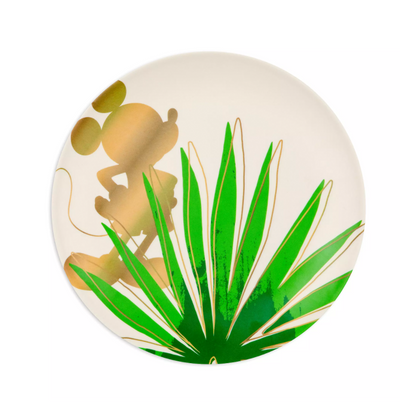 Disney Parks Mickey SilhouetteTropical Set of 4 Plates New with Tag