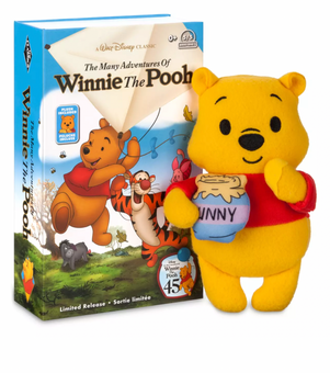 Disney Parks VHS Series 2 Winnie the Pooh Plush Small 8'' New Limited