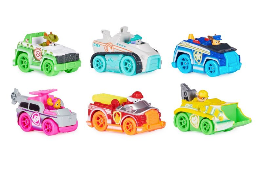 PAW Patrol True Metal Neon Rescue Vehicles Cars - 6pk Toy New With
