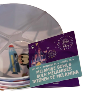 Disney Parks Joey Chou Mickey and Friends Set of 4 Melamine Bowls New with Tag