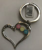 M&M's World Lentils Pastel Bling Tilted Heart Metal Keychain New with Tag
