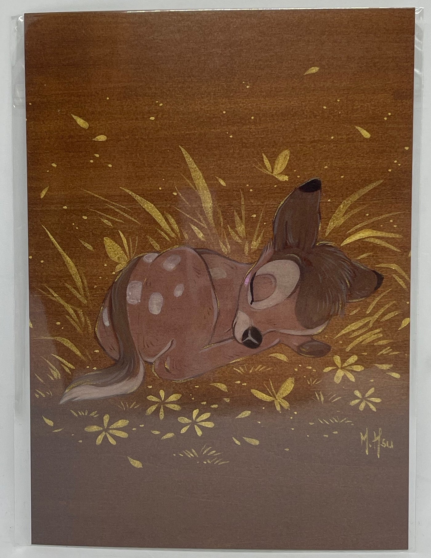 Disney Parks Bambi by Martin Hsu Postcard Wonderground Gallery New