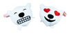 Authentic Coca-Cola Polar Bear Teeth Heart Eyes Emoji Pillow New with Tags