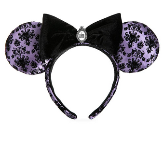 Disney Parks Halloween Minnie Haunted Mansion Wallpaper Ear Headband New